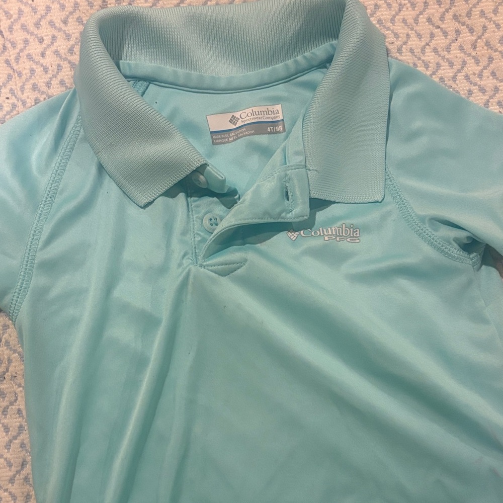 Columbia Kids Polo in Aqua Blue